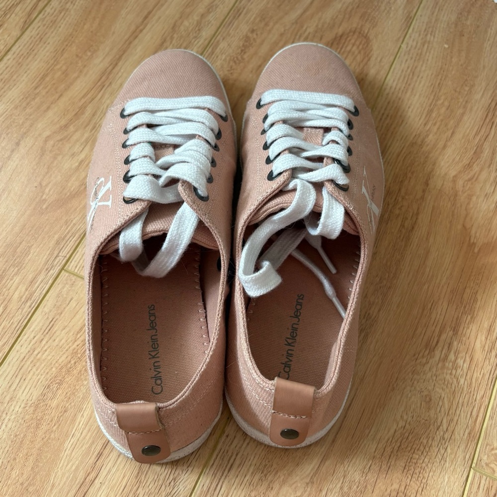 Calvin Klein Blush/light pink Canvas Sneakers - Picture 7 of 11
